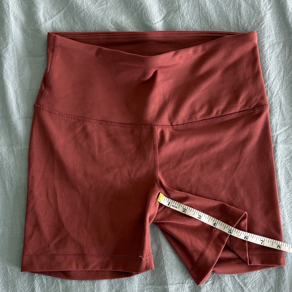 Yogalicious Women's Bike Shorts in Rust Red
